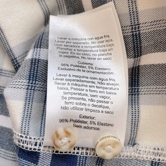 Mountain Hardware Women’s Blue, Gray, White Plaid Long Sleeve Shirt. Size Small. - Picture 13 of 13